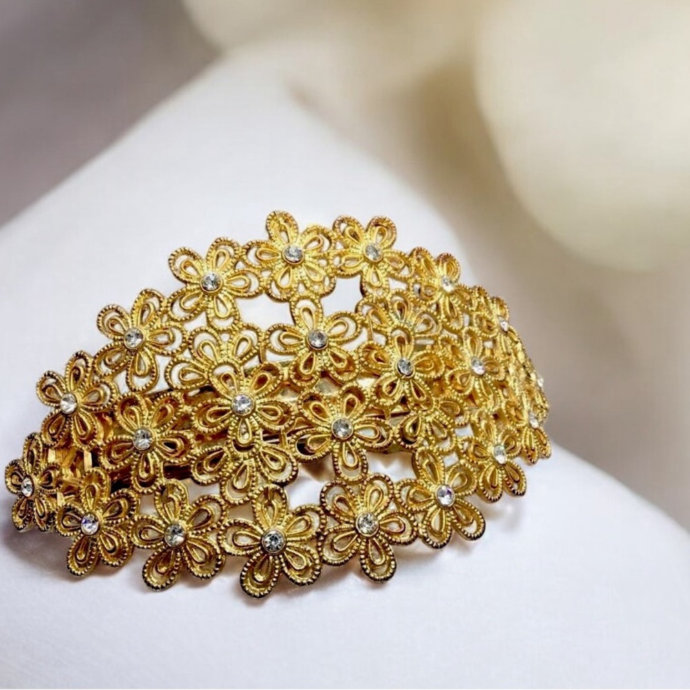 🌺Vintage French Gold Filigree Hair Barrette